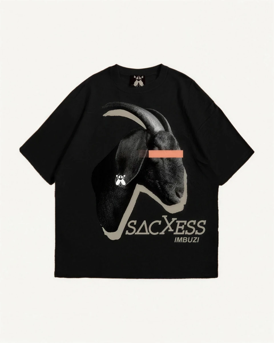 SACXESS IMBUZI Tee in Black.